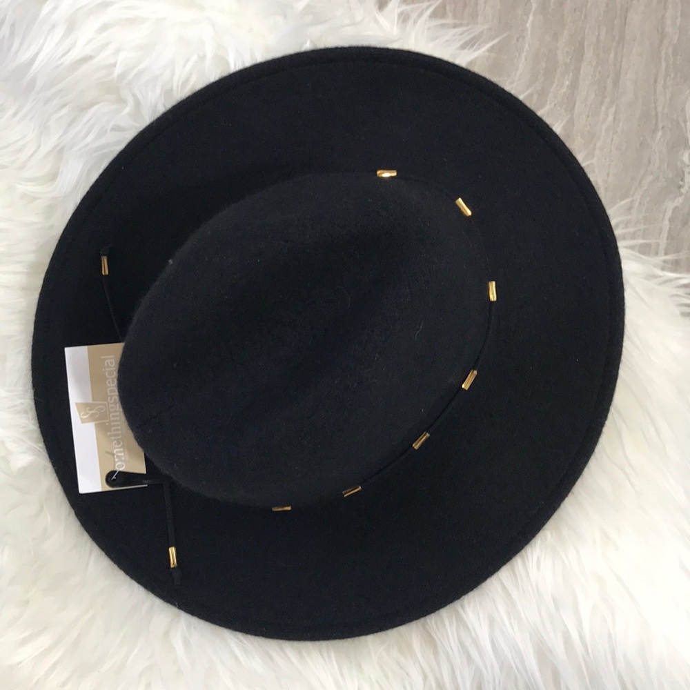 Soft Wool Felt Panama Hat in Black - Picture 4 of 5
